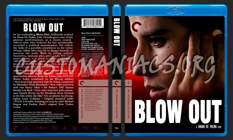 562 - Blow Out blu-ray cover