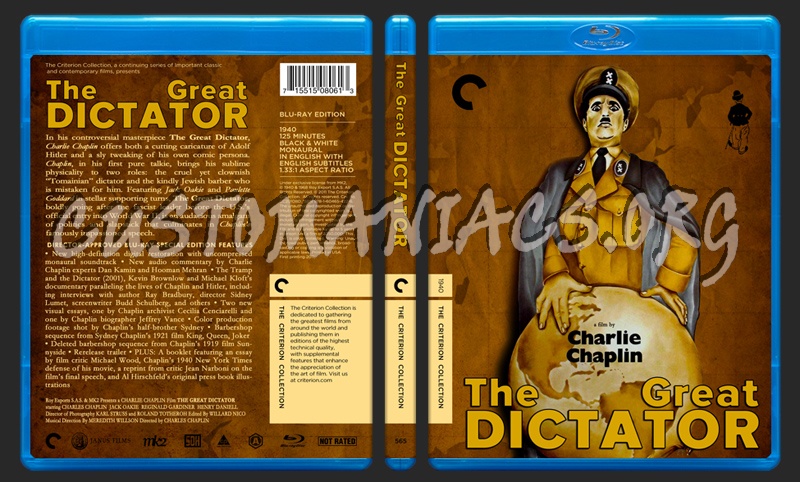 565 - The Great Dictator blu-ray cover