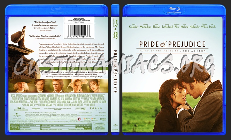 Pride and Prejudice (Pride & Prejudice) blu-ray cover