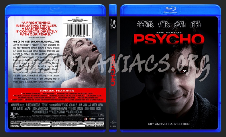 Psycho blu-ray cover