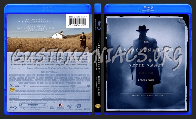 The Assassination of Jesse James by the Coward Robert Ford blu-ray cover