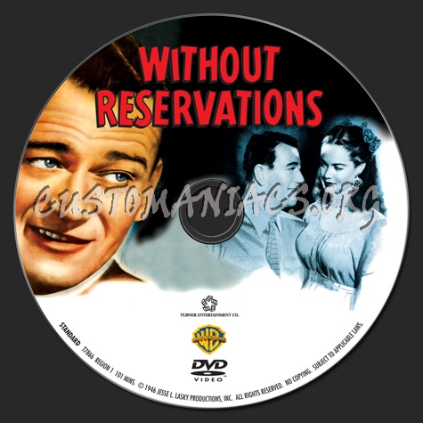 Without Reservations dvd label