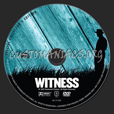 Witness dvd label