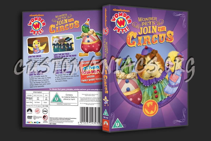 Wonder Pets! Join the Circus dvd cover