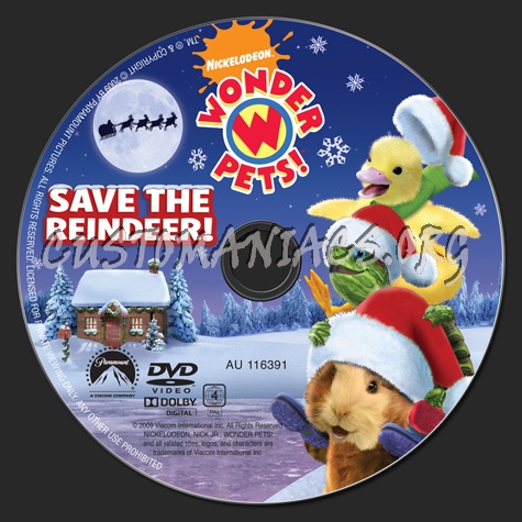 Wonder Pets! Save the Reindeer! dvd label