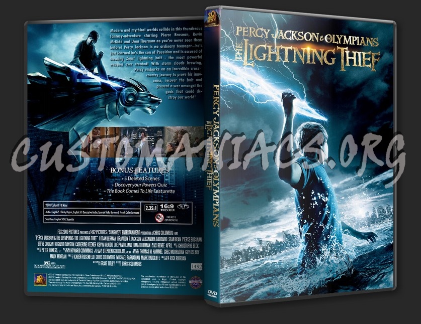 Percy Jackson & The Olympians: The Lightning Thief dvd cover