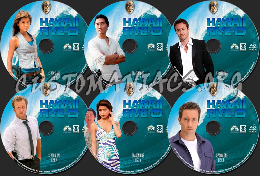 Hawaii Five-0  Season 1 blu-ray label
