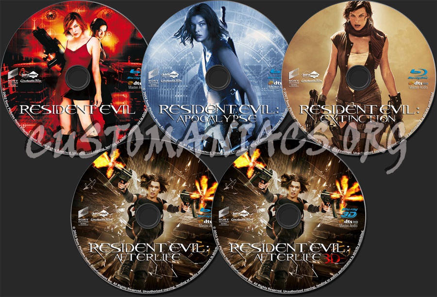 Resident Evil Quadrilogy blu-ray label