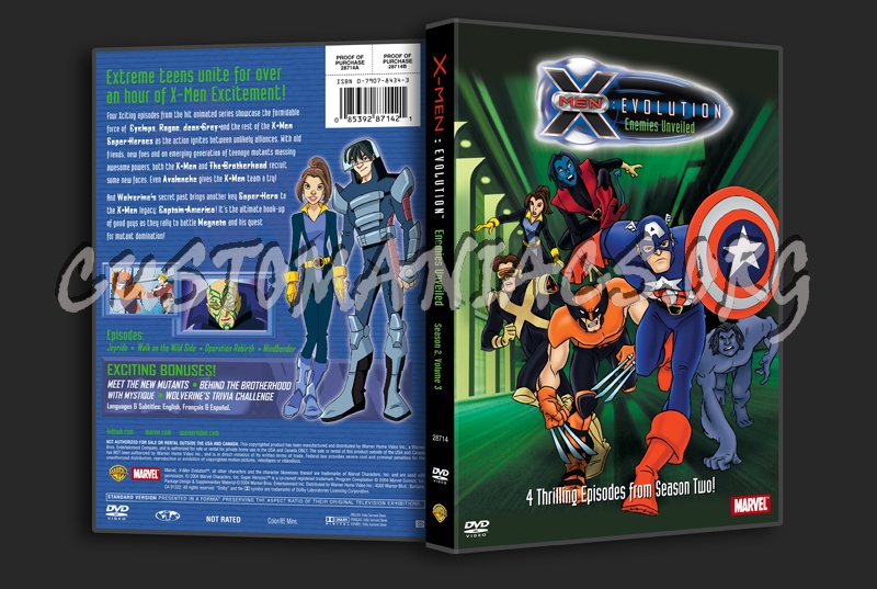 X-Men Evolution Enemies Unveiled dvd cover