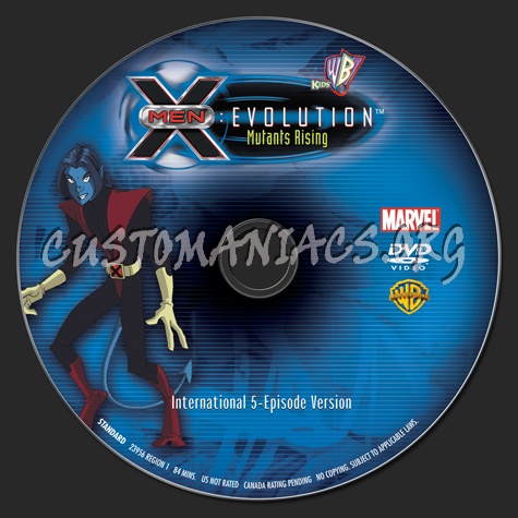 X-Men Evolution Mutants Rising dvd label