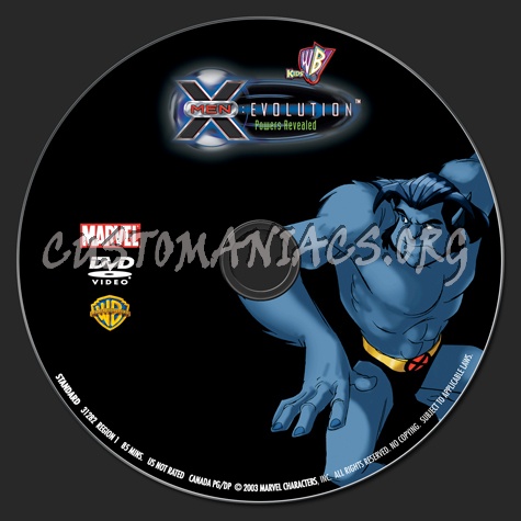 X-Men Evolution Powers Revealed dvd label
