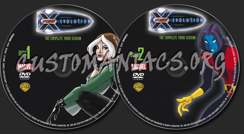 X-Men Evolution Season 3 dvd label