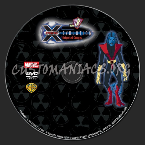 X-Men Evolution UnXpected Changes dvd label