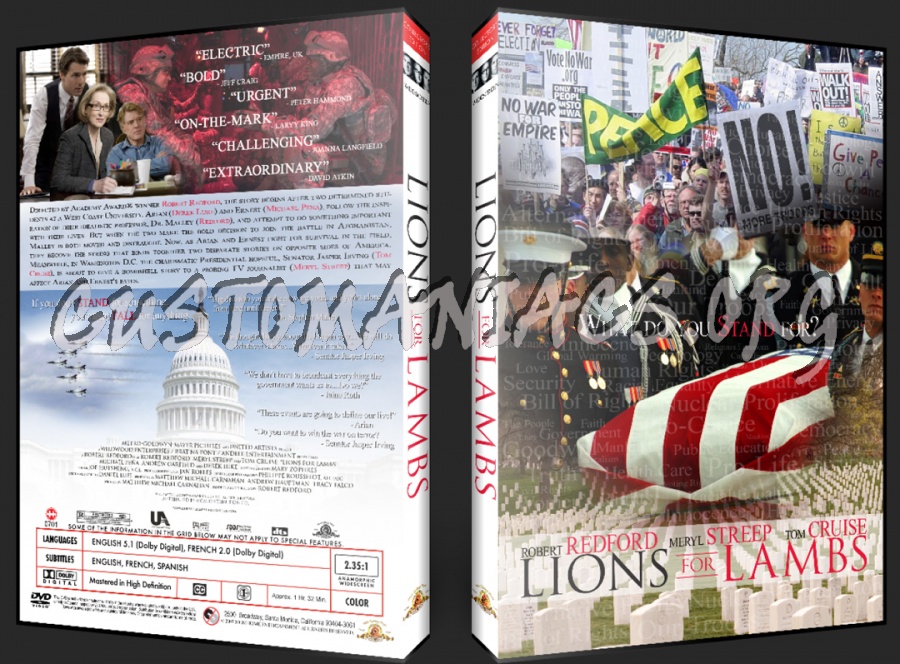 Lions For Lambs dvd cover