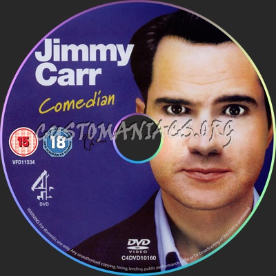 Jimmy Carr Comedian dvd label