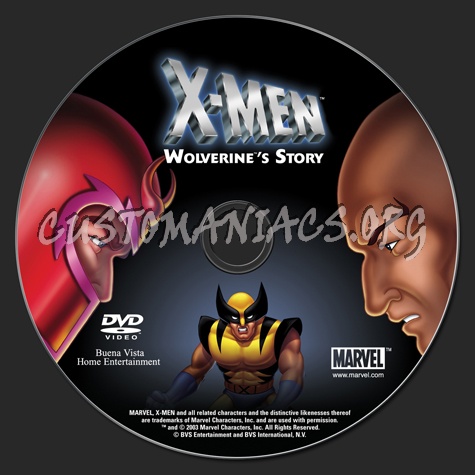 X-Men Wolverine's Story dvd label