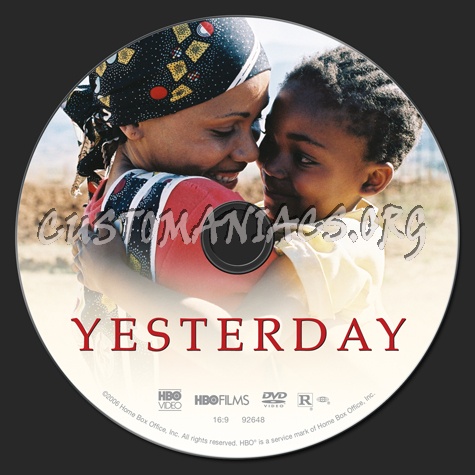 Yesterday dvd label