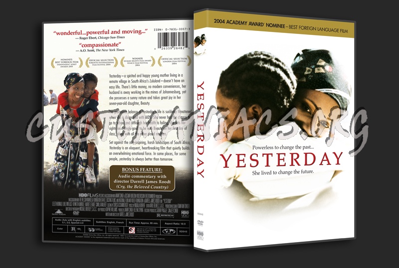 Yesterday dvd cover