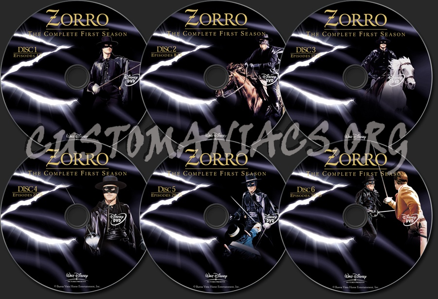 Zorro Season 1 dvd label