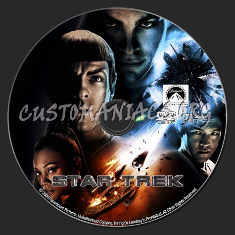 Star Trek (2009) dvd label