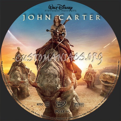 John Carter dvd label