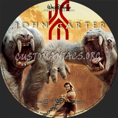 John Carter dvd label