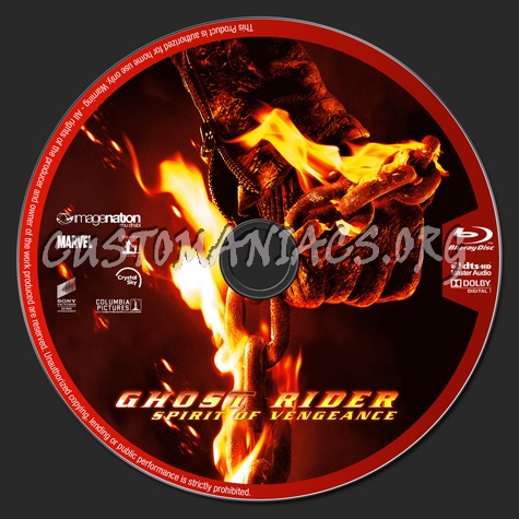 Ghost Rider - Spirit Of Vengeance blu-ray label