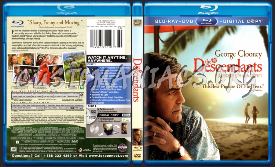 The Descendants blu-ray cover