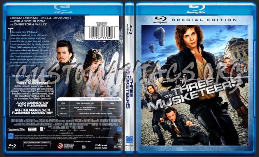 The Three Musketeers blu-ray cover