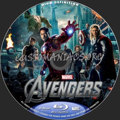 The Avengers blu-ray label