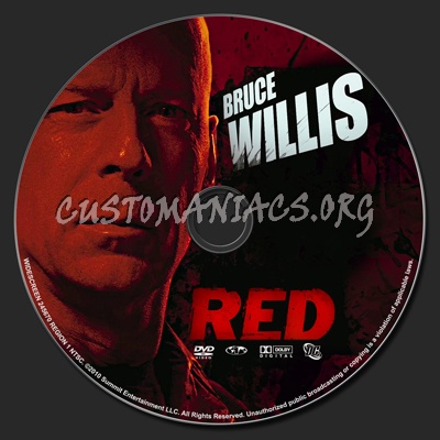 Red dvd label