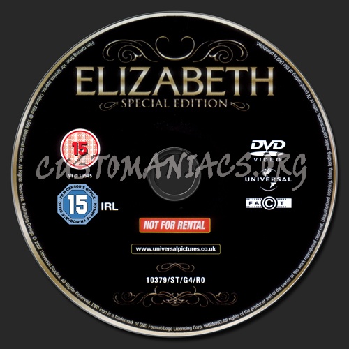 Elizabeth dvd label