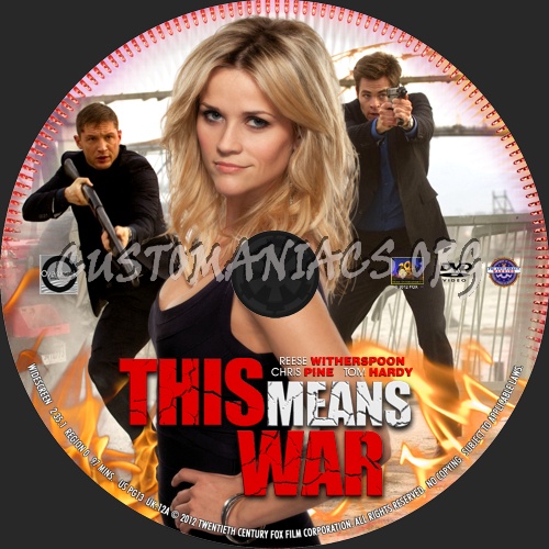 This Means War (2012) dvd label