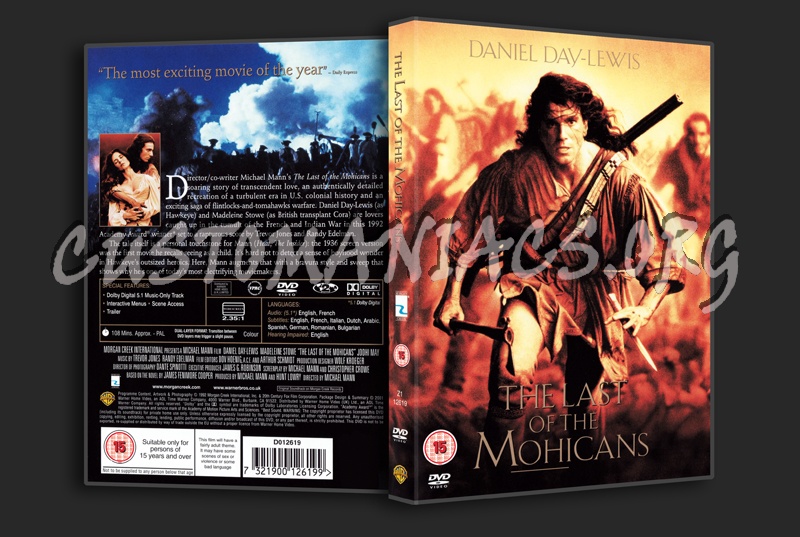 The Last of the Mohicans dvd cover