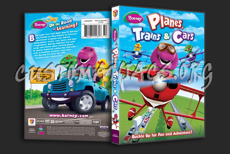 Barney Planes, Trains & Cars dvd cover