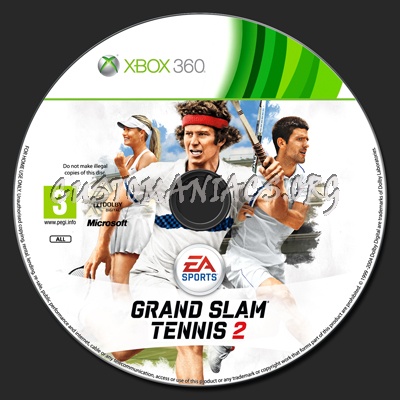 Grand Slam Tennis 2 dvd label
