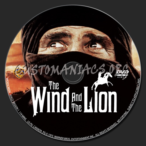 The Wind and the Lion dvd label