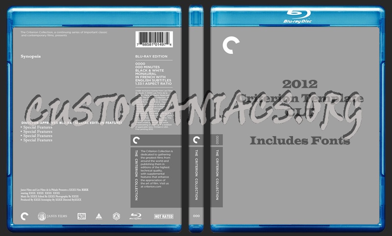 Criterion Collection Template dvd label