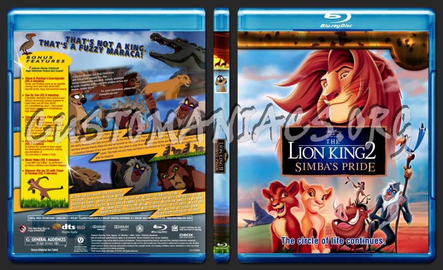 The Lion King 2 blu-ray cover