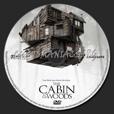 Cabin In The Woods dvd label