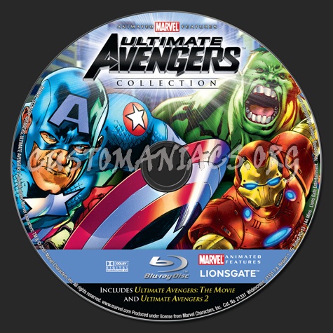 Ultimate Avengers Collection blu-ray label