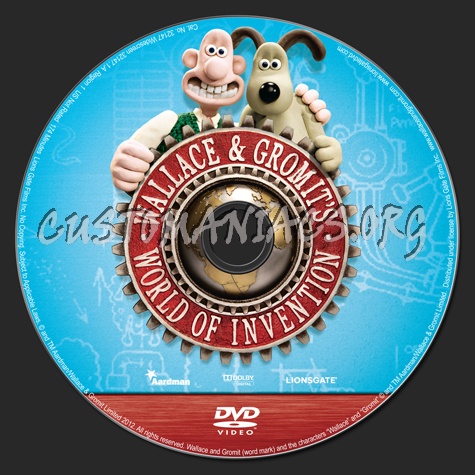 Wallace & Gromit's World of Invention dvd label