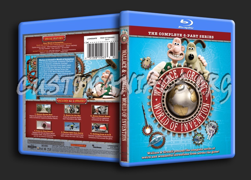Wallace & Gromit's World of Invention blu-ray cover