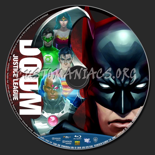 Justice League: Doom blu-ray label