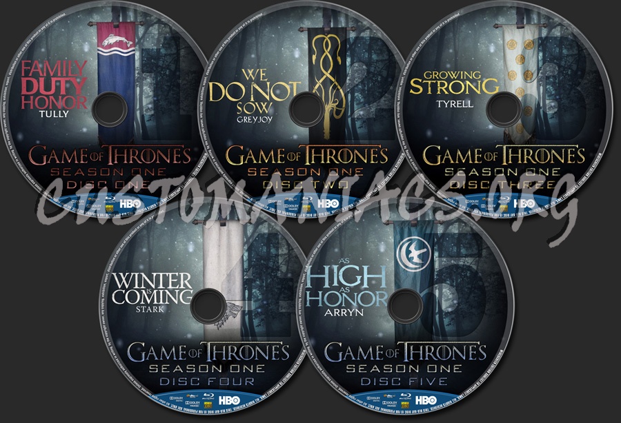 Game Of Thrones Season 01 blu-ray label