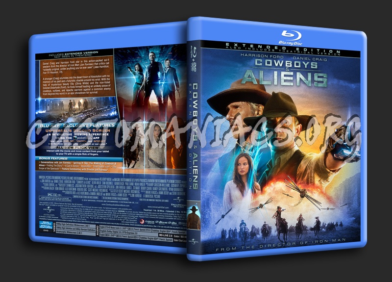 Cowboys & Aliens - Extended Edition blu-ray cover