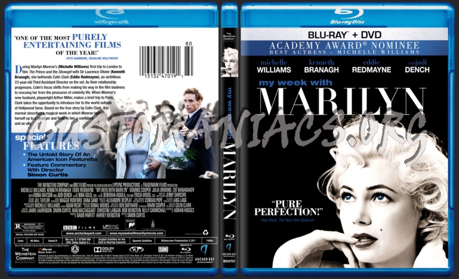 My Week With Marilyn blu-ray cover