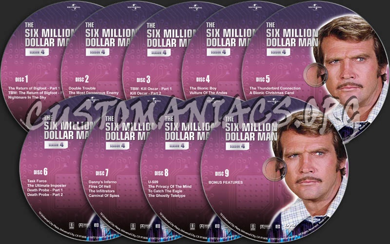 The Six Million Dollar Man - Season 4 dvd label