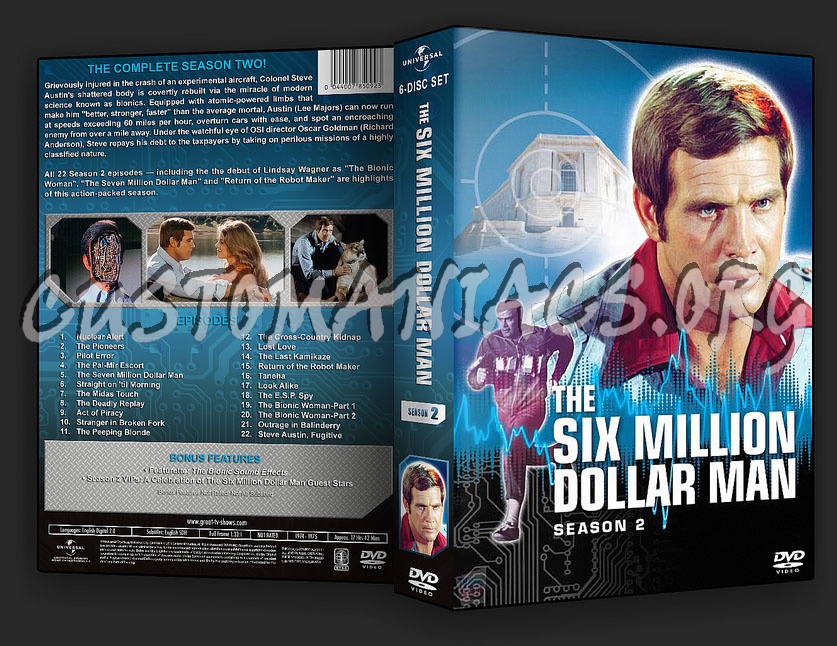 The Six Million Dollar Man - Seasons 1-5 + Bonus dvd cover