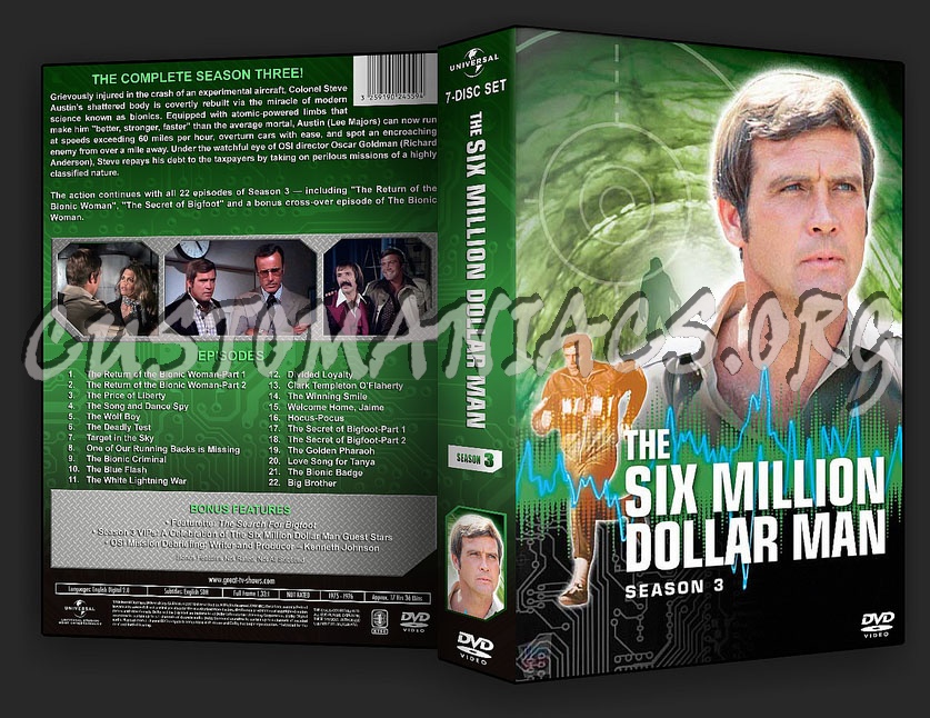 The Six Million Dollar Man - Seasons 1-5 + Bonus dvd cover